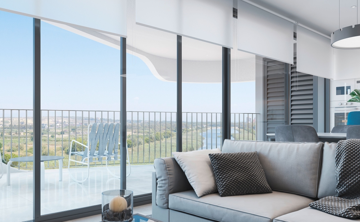 Wohnzimmer mit Meerblick Spanien Immobilienexperte natürlich bestcostahome.de