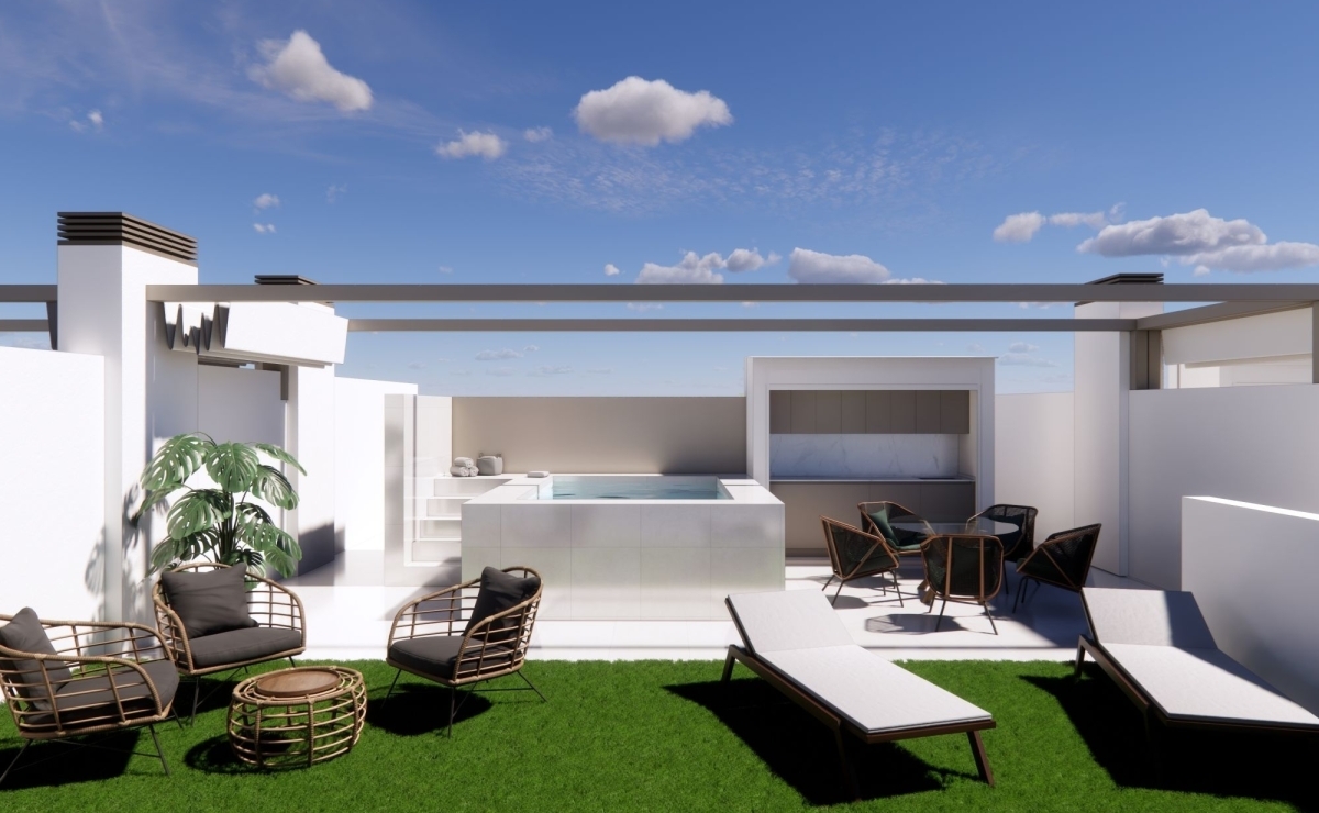 Pool mit Sonnenterrasse an der Costa Blanca