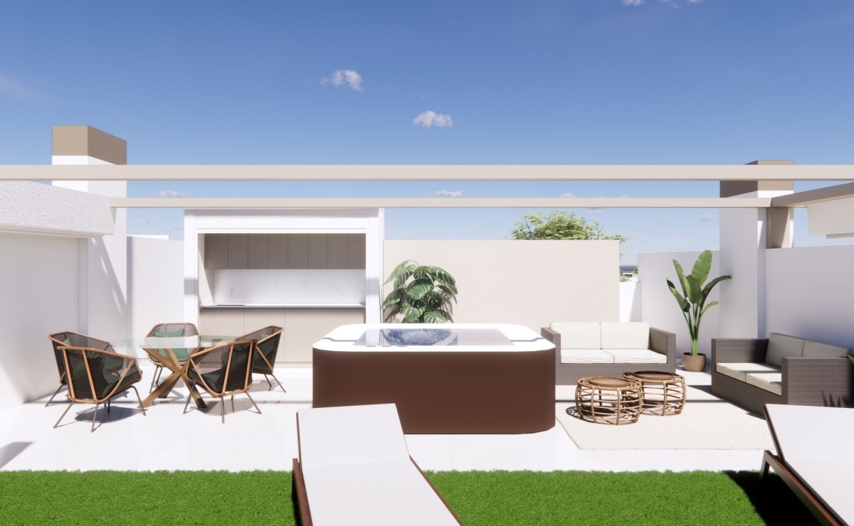 Sonnenterrasse in einer Immobilie an der Costa Blanca