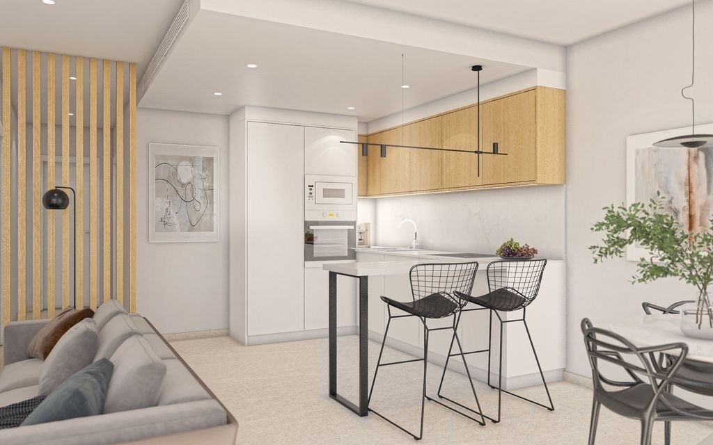 Moderne Küche mit viel Stauraum an der Costa Blanca