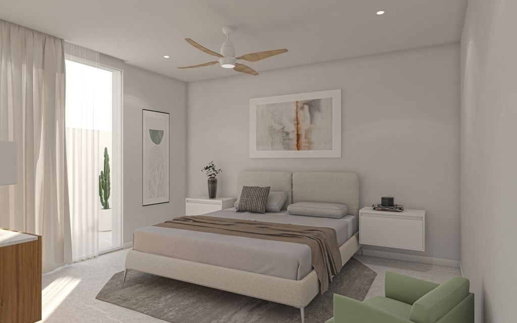 Modernes Schlafzimmer in einer Immobilie an der Costa Blanca