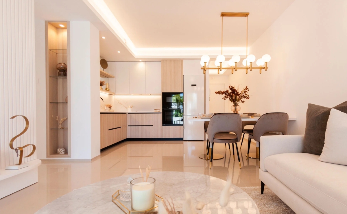 Ansicht vom Esszimmer zur Küche Ferienhaus in Spanien kaufen