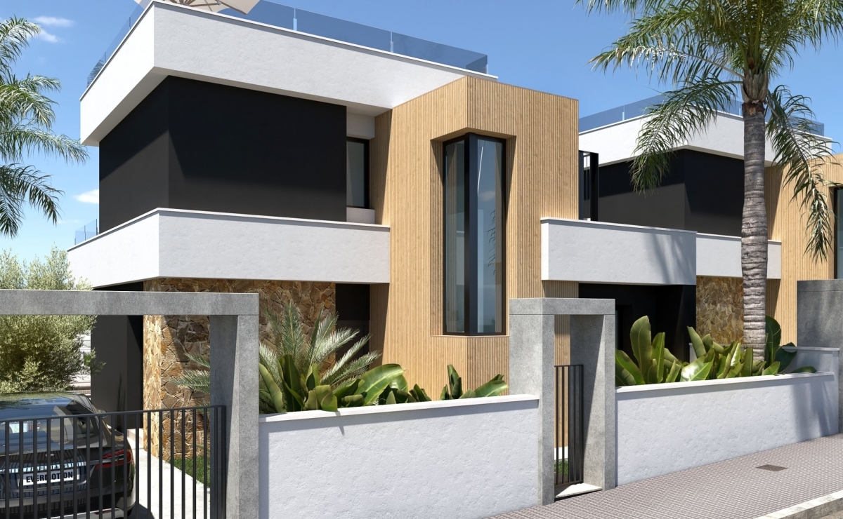 Straßenansicht der Villen Haus kaufen in Benijofar bei Quesada mit Seeblick