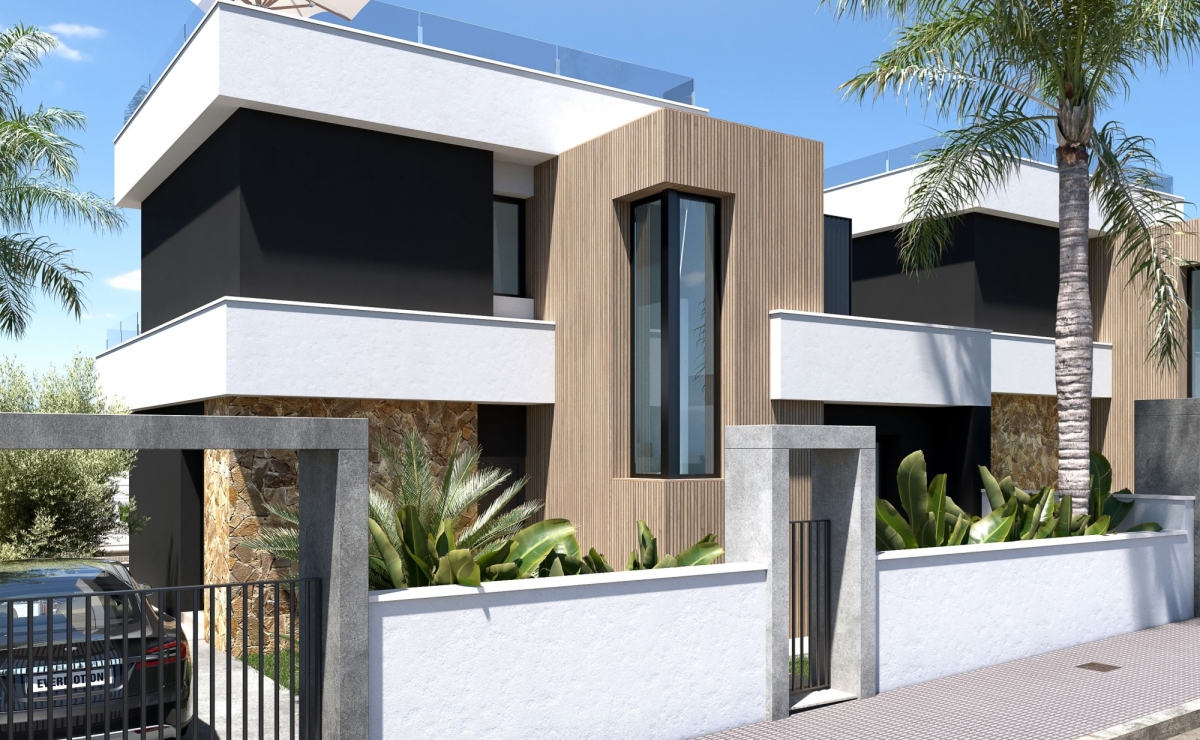 Villenansicht mit Grundstückseinfahrt Eine Seite für Top Immobilien in Torrevieja bestcostahome.de