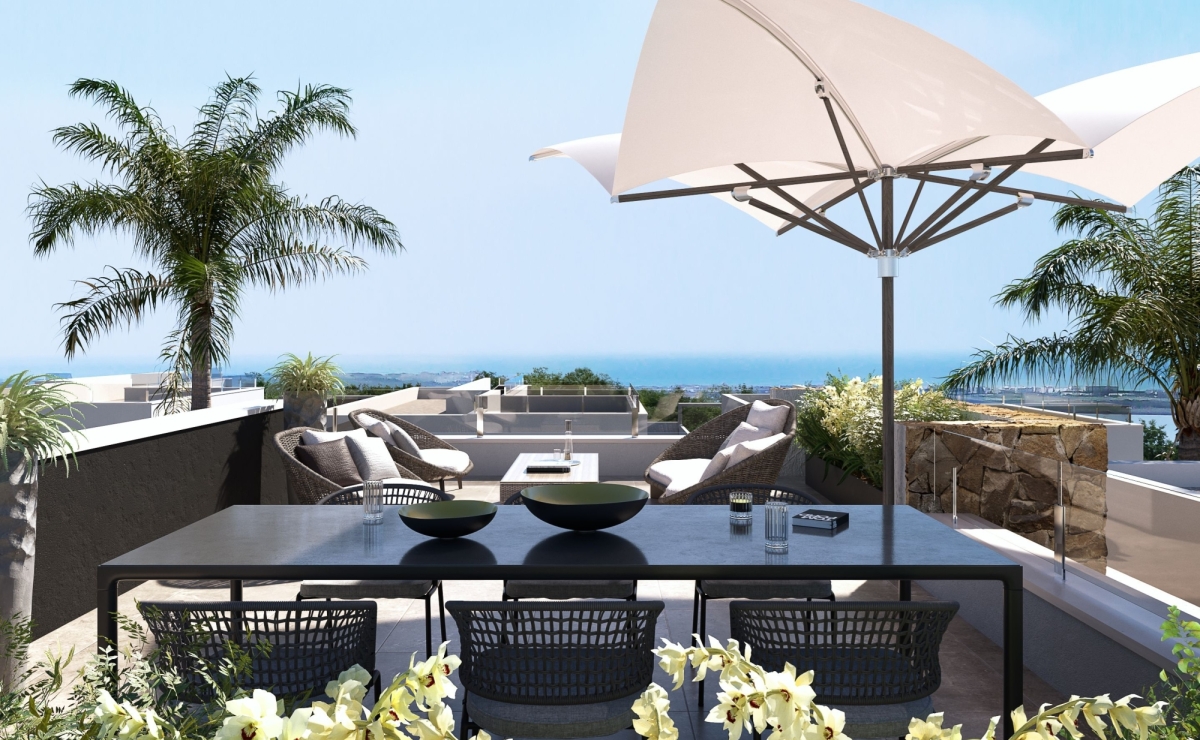 Ansicht der Dachterrasse mit Blick auf den See Immobilienvermittlung Deutsch Niederländisch an der Costa Blanca Ansicht der Dachterrasse mit Blick auf den See Immobilienvermittlung Deutsch Niederländisch an der Costa Blanca