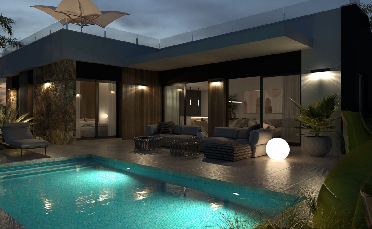 Nachtansicht der Villa Luxeriös und Elegant Villen in Spanien kaufen