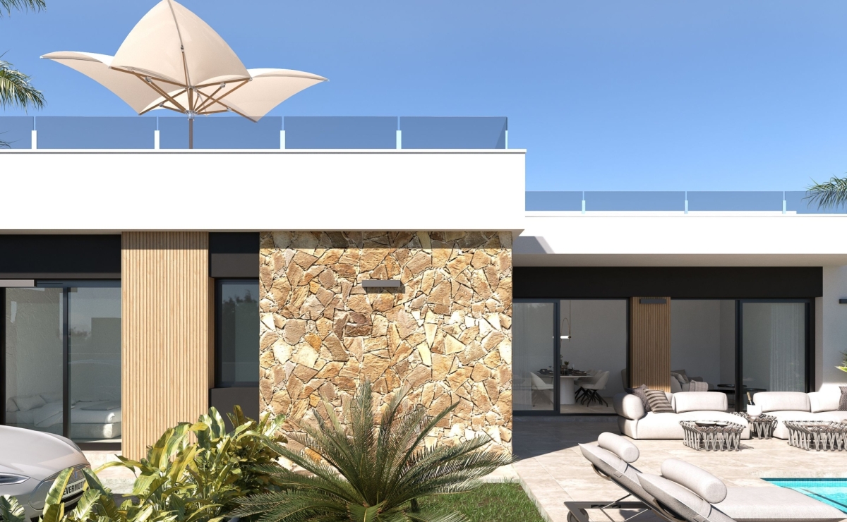 Seitenansicht der Villa Luxus und Elegant Immobilien in Spanien
