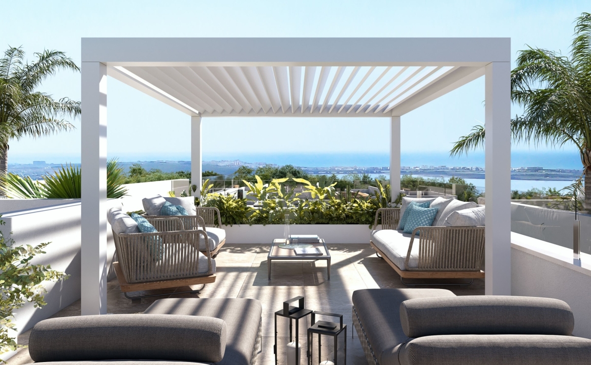 Solariumansicht mit Seeblick Eine Immobilie kaufen und in Spanien günstiger Leben bestcostahome.de  Alicante Torrevieja